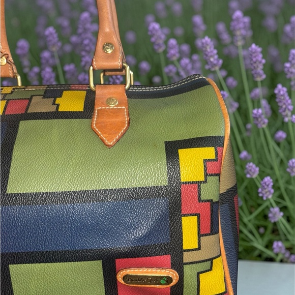 Vintage Double Fish Boston Bag (Geometric Pattern) - Picture 7 of 11